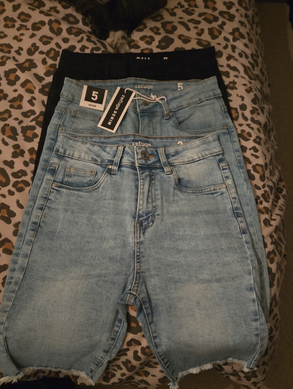 NWT & NWOT Refuge Distressed Biker Denim Shorts Bundle X 4